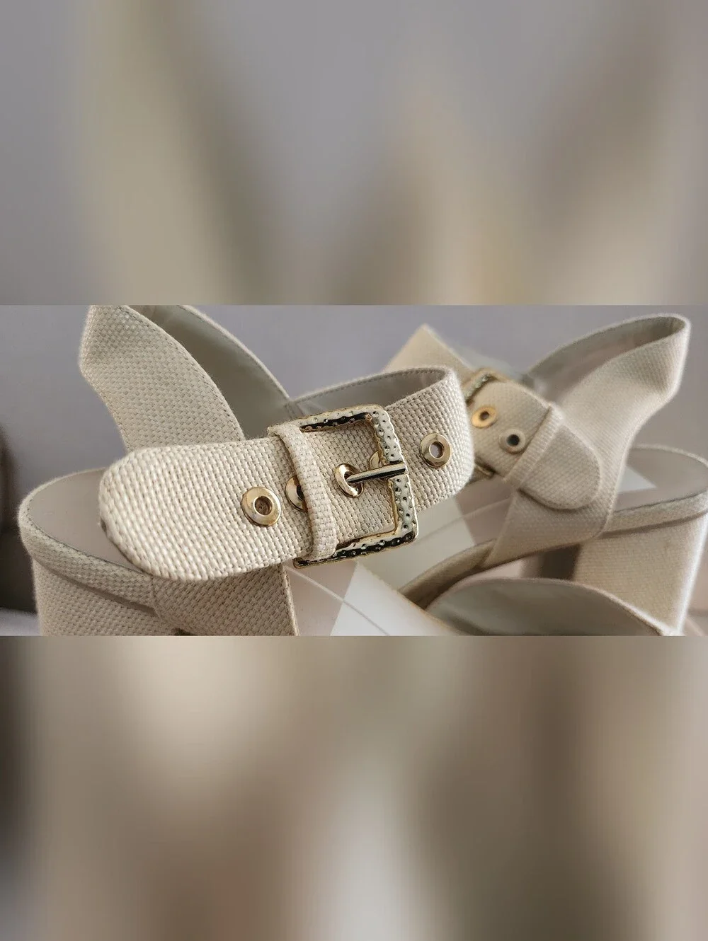 Dolce Vita Bobby Natural Rafia Platform Block Heel Sandals